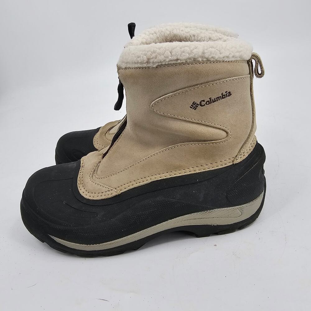 Columbia Cascadian Snowchill Suede Thermolite Winter Boots Beige Women’s Size 8 - Picture 3 of 10